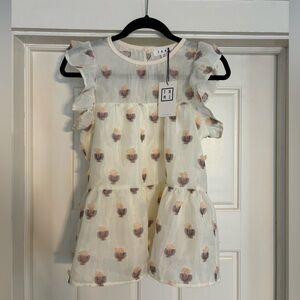 THML white blouse with cap sleeves